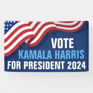 Kamala Harris氏の2024年Blue社長に投票 横断幕