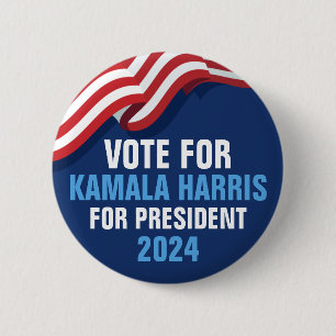 Kamala Harris氏の2024年Blue社長に投票 缶バッジ