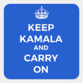 Kamala Harris社長保Calm, Blue スクエアシール (正面)