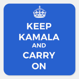 Kamala Harris社長保Calm, Blue スクエアシール