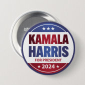 Kamala Harris社長2024ブルー 缶バッジ (正面&裏面)