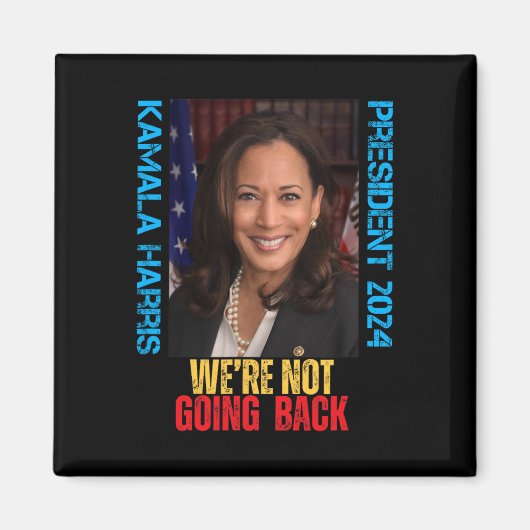 Kamala Harris社長2024我々は戻らない マグネット (正面)