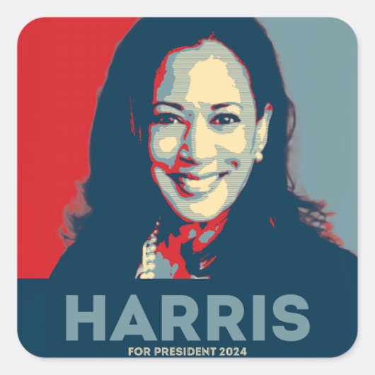 Kamala Harris社長2024 スクエアシール (正面)