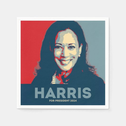 Kamala Harris社長2024 スタンダードカクテルナプキン (正面)
