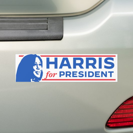 Kamala Harris社長2024 バンパーステッカー (車上)