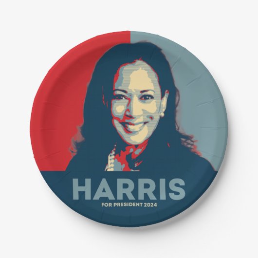 Kamala Harris社長2024 ペーパープレート (正面)