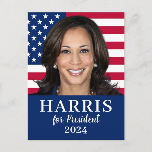 Kamala Harris社長2024 ポストカード (正面)