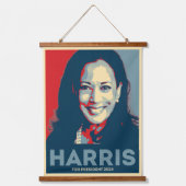 Kamala Harris社長2024 吊り下げ型タペストリー (正面)