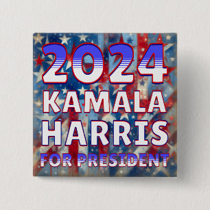 Kamala Harris社長2024 大統領の年 缶バッジ
