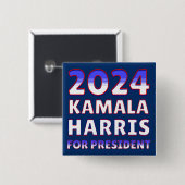 Kamala Harris社長2024 大統領の年 缶バッジ (正面&裏面)