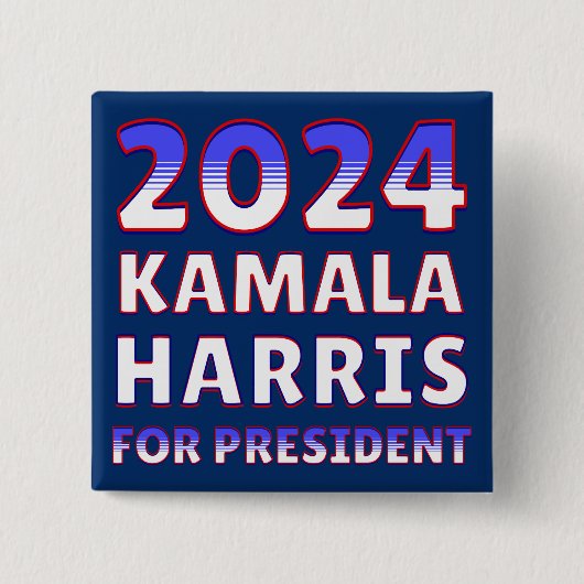 Kamala Harris社長2024 大統領の年 缶バッジ (正面)