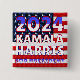 Kamala Harris社長2024 大統領の年 缶バッジ