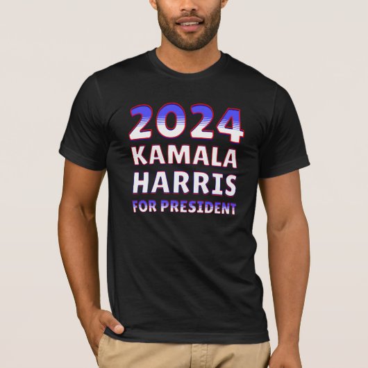 Kamala Harris社長2024 大統領の年 Tシャツ (正面)