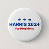 Kamala Harris社長2024 缶バッジ (正面)