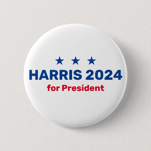 Kamala Harris社長2024 缶バッジ (正面)