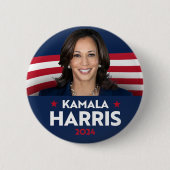 Kamala Harris社長2024 缶バッジ (正面)