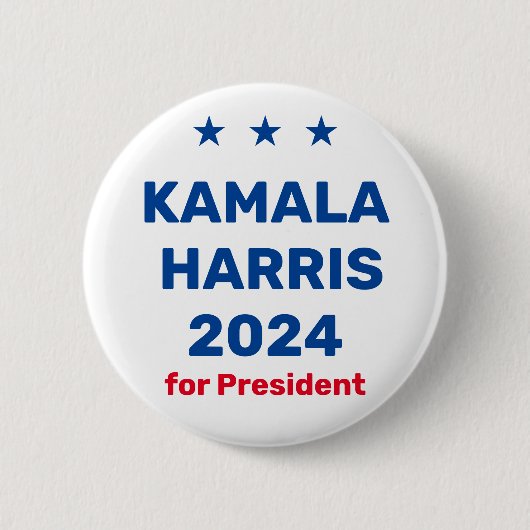 Kamala Harris社長2024 缶バッジ (正面)