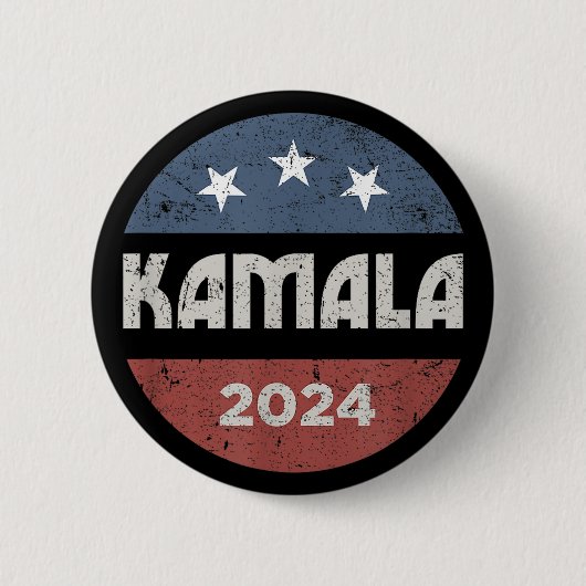 Kamala Harris社長2024 缶バッジ (正面)