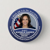 Kamala Harris社長2024 缶バッジ (正面)