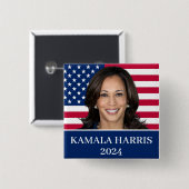 Kamala Harris社長2024 缶バッジ (正面&裏面)