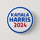 Kamala Harris社長2024 缶バッジ (正面)