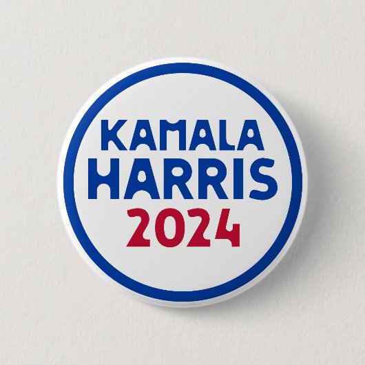 Kamala Harris社長2024 缶バッジ (正面)