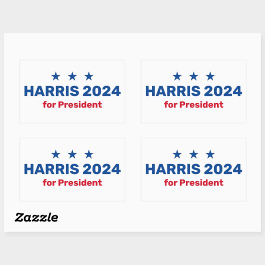 Kamala Harris社長2024 長方形シール (シート)