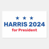 Kamala Harris社長2024 長方形シール (正面)