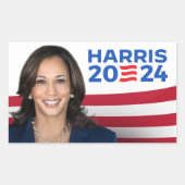 Kamala Harris社長2024 長方形シール (正面)