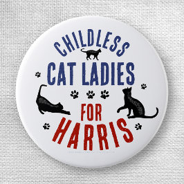 Kamala Harris社長2024 Chilless Cat Ladeys 缶バッジ