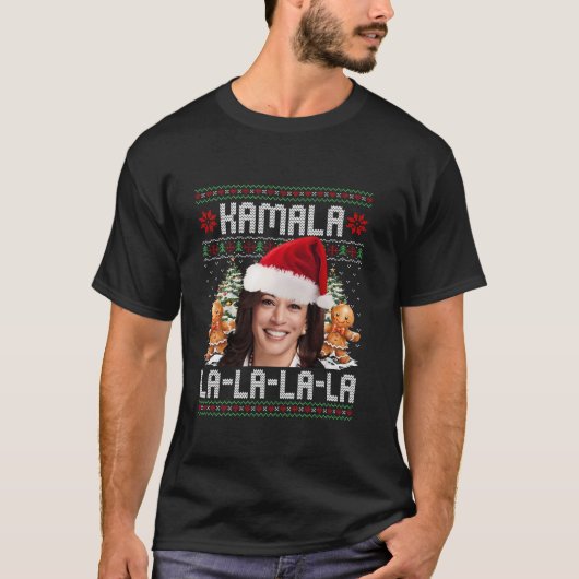 Kamala Harris社長2024 Christmas Comma La Ug Tシャツ (正面)