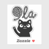 Kamala Harris社長2024 Comma La Cat and Yarn シール (シート)