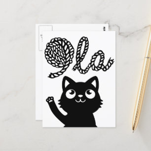 Kamala Harris社長2024 Comma La Cat and Yarn ポストカード