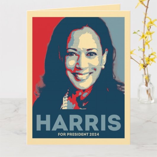 Kamala Harris社長2024 - Hope カード (黄色い花)