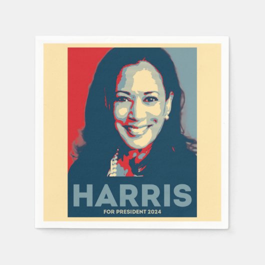 Kamala Harris社長2024 - Hope スタンダードカクテルナプキン (正面)