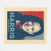 Kamala Harris社長2024 - Hope フリースブランケット (正面(横))