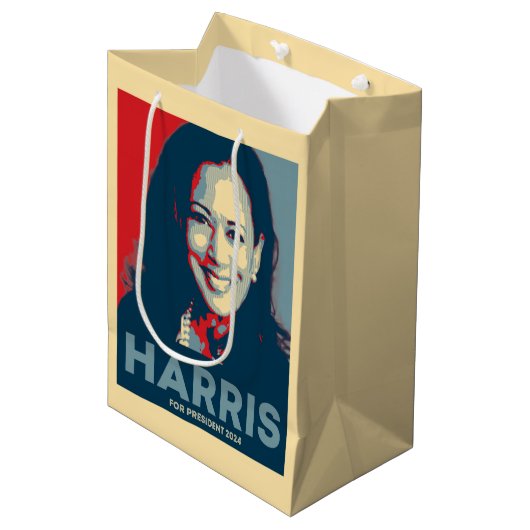 Kamala Harris社長2024 - Hope ミディアムペーパーバッグ (正面アングル)