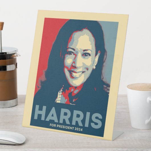 Kamala Harris社長2024 - Hope 台座サイン (インサイチュ)