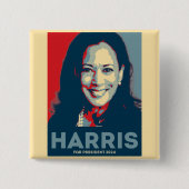 Kamala Harris社長2024 - Hope 缶バッジ (正面)