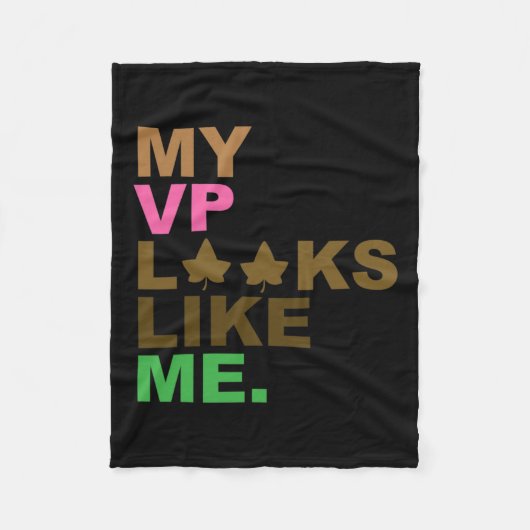 Kamala Harris社長My VpはMelaniに似ている フリースブランケット (正面)