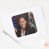 Kamala Harris米国副社長、バイデン氏2024 スクエアシール (封筒)