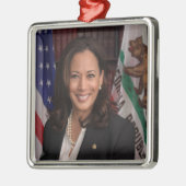 Kamala Harris米国副社長、バイデン氏2024 メタルオーナメント (左)