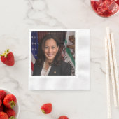 Kamala Harris米国副社長、バイデン氏2024 縁ありカクテルナプキン (インサイチュ)