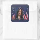 Kamala Harris & アメリカンドリーム 引用ステッカー スクエアシール (バッグ)