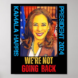 Kamala Harris ポップ・アートの Art President 2024 We't Not ポスター