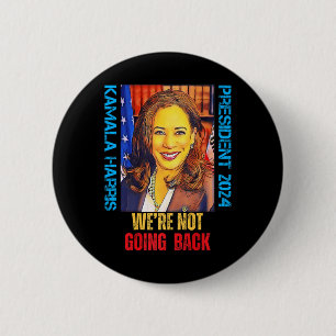 Kamala Harris ポップ・アートの Art President 2024 We't Not 缶バッジ