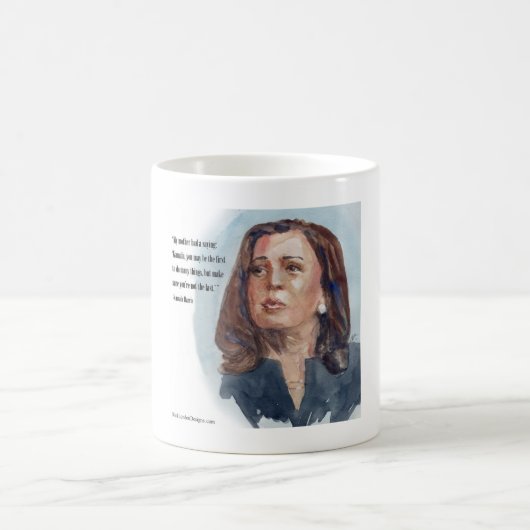 Kamala Harris 引用句 コーヒーマグカップ (中央)
