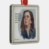 Kamala Harris 引用句 メタルオーナメント (右)
