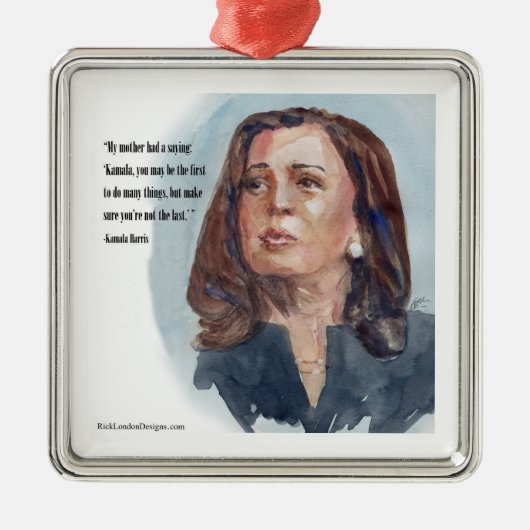 Kamala Harris 引用句 メタルオーナメント (正面)