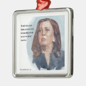 Kamala Harris 引用句 メタルオーナメント (左)